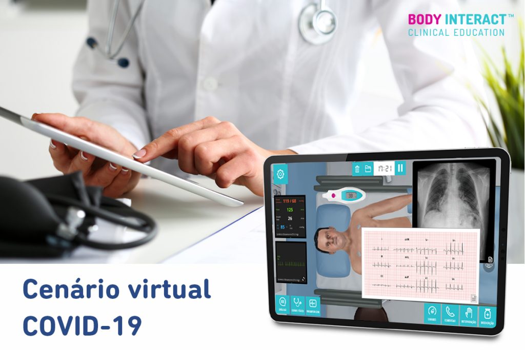 médico treinando com pacientes virtuais