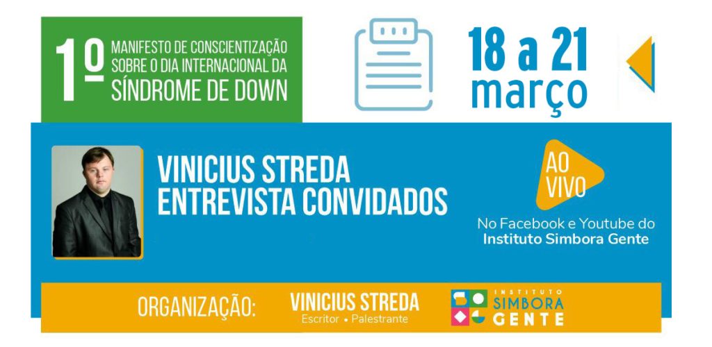 Convite para o 1º Manifesto de conscientização da Síndrome de Down